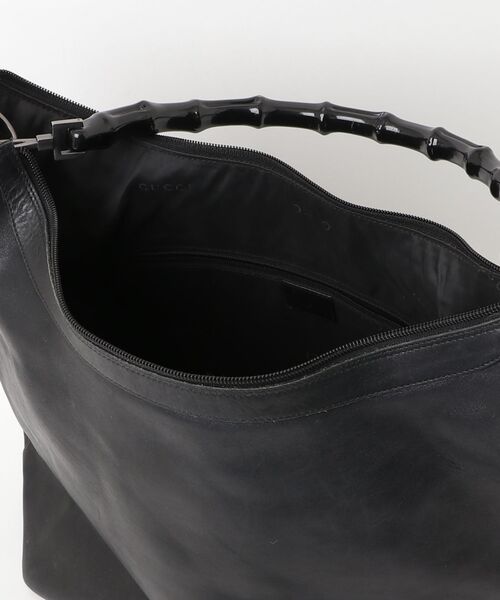 【保存袋付】グッチ 2way ワンショルダーバッグ バンブー レザー ブラック GUCCI（グッチ） バンブーワンショルダーバッグ - ブラック レディース