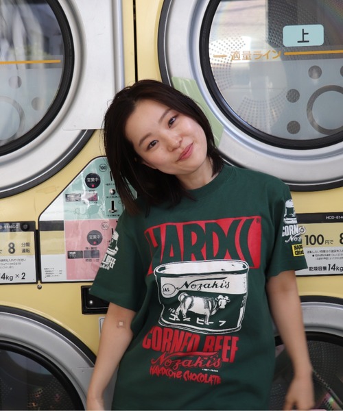 tシャツ ノザキのコンビーフ（ミート・アイビーグリーン）発泡プリント
