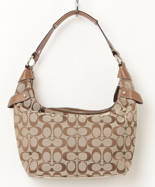 COACH コーチ シグネチャー トートバッグ ブラウン 美品 COACH（コーチ） シグネチャー柄 トートバッグ - ブラウン レディース