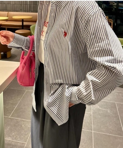 「U.S. POLO ASSN.」 長袖シャツ L ライラック レディース_画像7