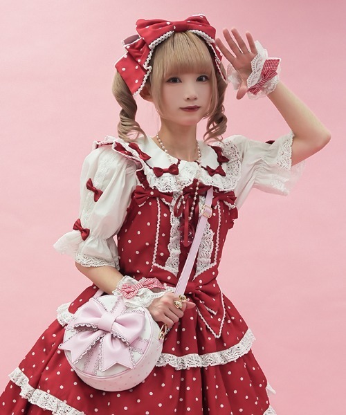 Chalmiere（シャルミエール） ショルダーバッグ バッグ ドットリボン