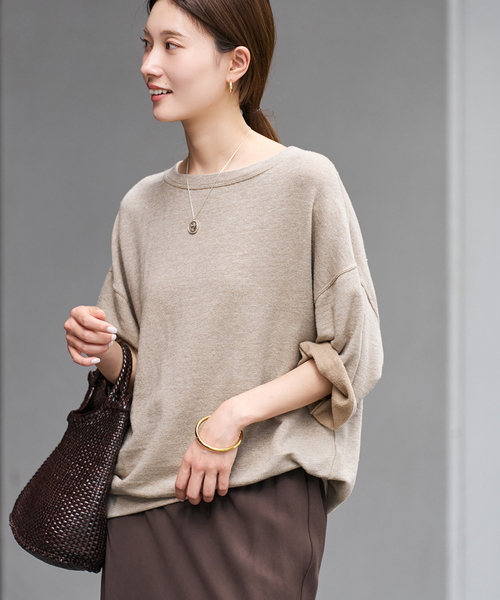 FRAMeWORK（フレームワーク） tシャツ 「追加」LINEN TERRY LOOSEプル