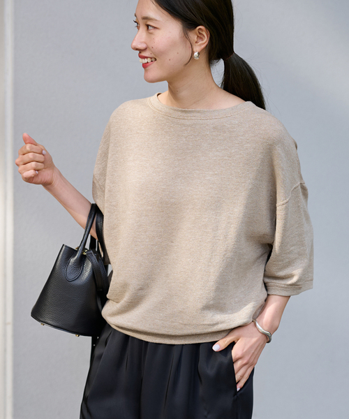 FRAMeWORK（フレームワーク） tシャツ 「追加」LINEN TERRY LOOSEプル