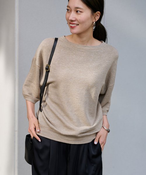 FRAMeWORK（フレームワーク） tシャツ 「追加」LINEN TERRY LOOSEプル