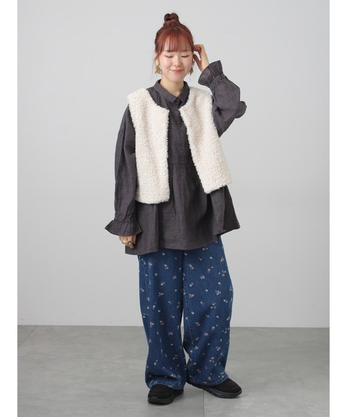 2点おまとめ専用　美品　立川限定　サマンサモスモス　リネン ブラウス　チュニック Samansa Mos2（サマンサモスモス） チュニック 「Cross×Linen