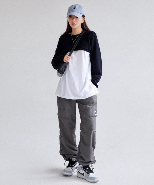 tシャツ A'GEM/9 × .kom 「muah muah/ムーアムーア」LAYERED STRAP HALF T-SHIRT/レイヤードストラップ A'GEM/9 × .kom 『muah muah/ムーアムーア』LAYERED STRAP HALF