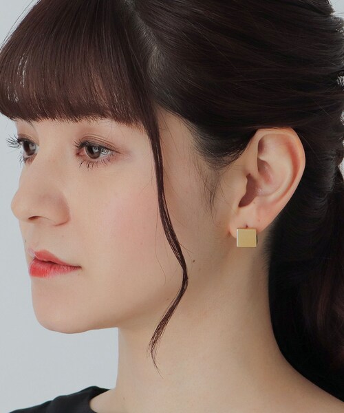 COCOSHNIK キューブ ピアス COCOSHNIK ピアス シルバー キューブ フックピアス GP