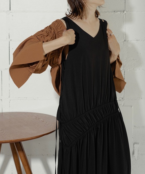 ANOGH（アノフ） ワンピース BOLERO SET GATHER DRESS : ZOZOTOWN 