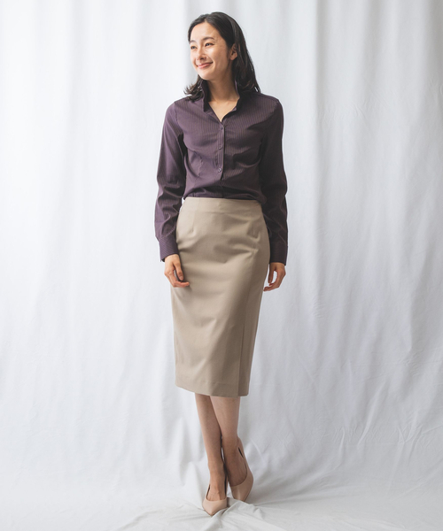 NARACAMICIE（ナラカミーチェ） ブラウス シャツ ストレッチストライプ