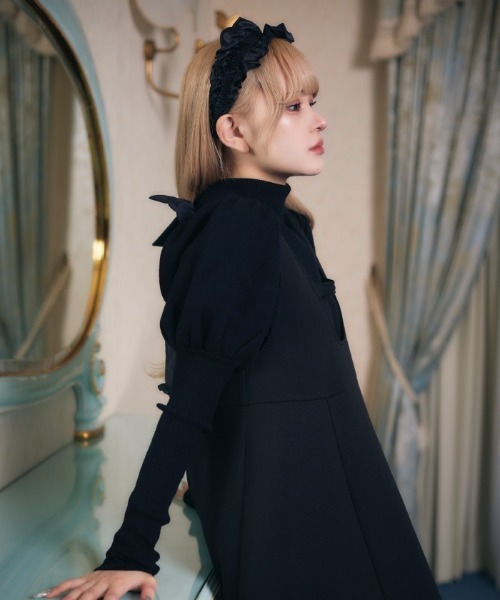 Fickle Bebe カチューシャ サテンフリルカチューシャ レディース