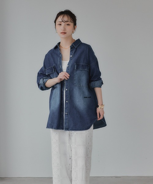 モスキーノデニムシャツブラウス ギルト: ウィメンズ | MOSCHINO JEANS | デニムシャツ