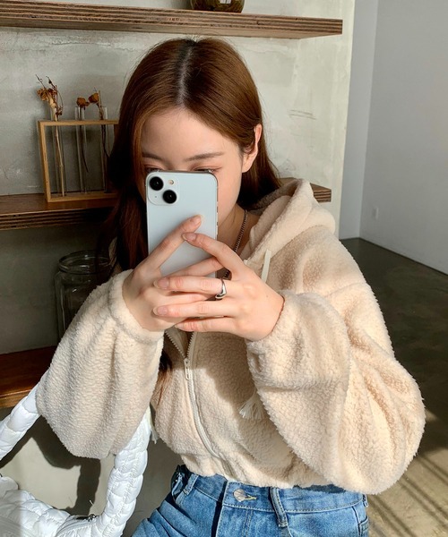 パーカー ショート丈 ボアフーディ レディース : ZOZOTOWN Yahoo!店