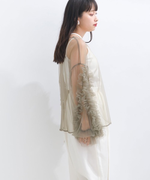 完売続出♡キャンディスリーブプルオーバー terrace tシャツ 入学式 フリルキャンディースリーブシアープル