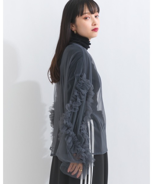 完売続出♡キャンディスリーブプルオーバー terrace tシャツ 入学式 フリルキャンディースリーブシアープル