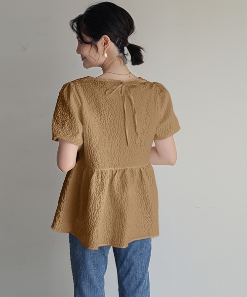 miniministore ブラウス シャツ ペプラムブラウス スクエア