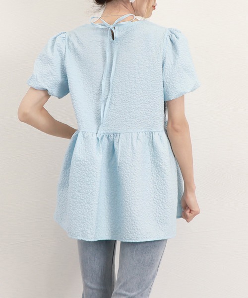 ブラウス シャツ ペプラムスクエアネックブラウス レディース miniministore ブラウス シャツ ペプラムブラウス スクエア