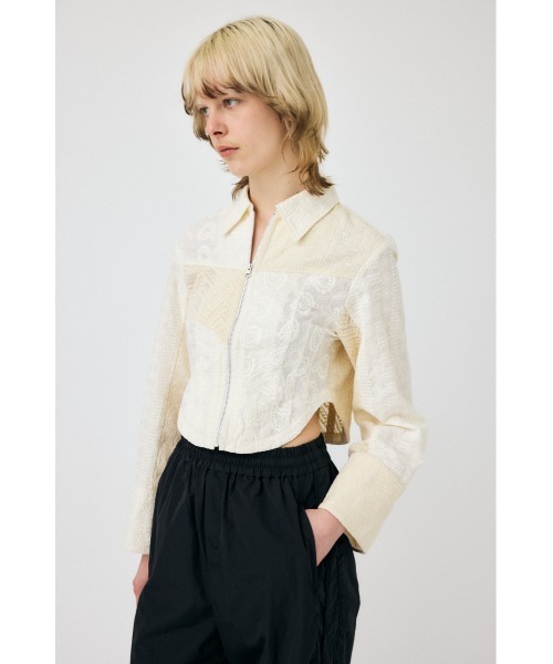 moussy ブラウス MOUSSY | CUT LACE RUFFLE ブラウス (Tシャツ・カットソー(長袖