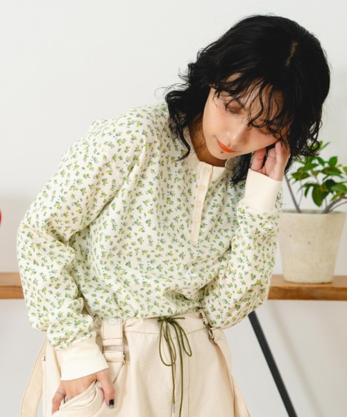 tシャツ 「eLur」フラワーサーマルロンT レディース