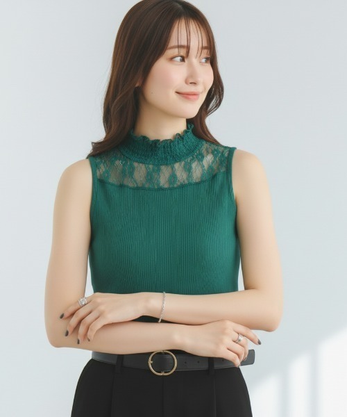 FUNALIVE（ファンアライブ） タンクトップ ノースリーブ レース使い