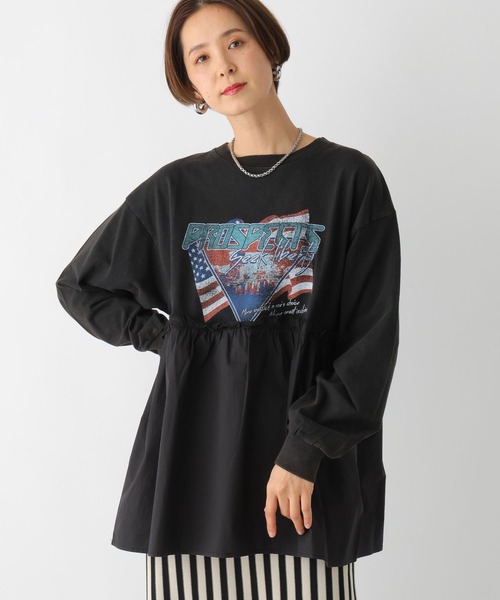 新品　LEPSIM レプシィム　切り替えリメイク風ロゴt ♡ LEPSIM｜切り替えリメイク風ロゴT | Rakuten Fashion(楽天