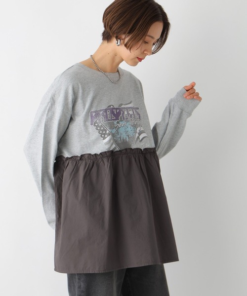 LEPSIM（レプシィム） tシャツ 切り替えリメイク風チュニック 107115