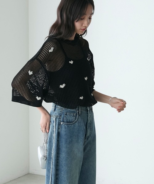 フォクシー　サマーニット forksy.（フォルクシー） ニット セーター 「forksy.」ハート柄
