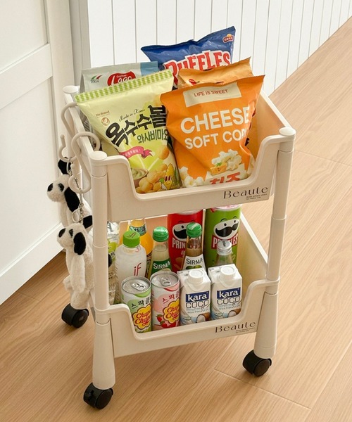 家具 キャスター付き2段ワゴン : ZOZOTOWN Yahoo!店 - 通販