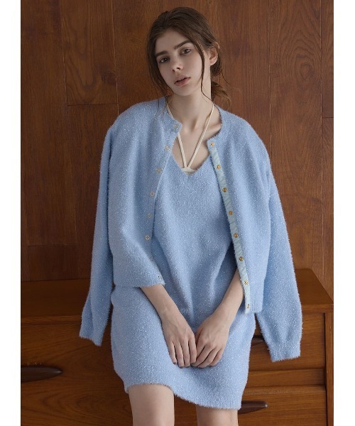 COEL（コエル） ワンピース Vネックラメニットワンピース : ZOZOTOWN