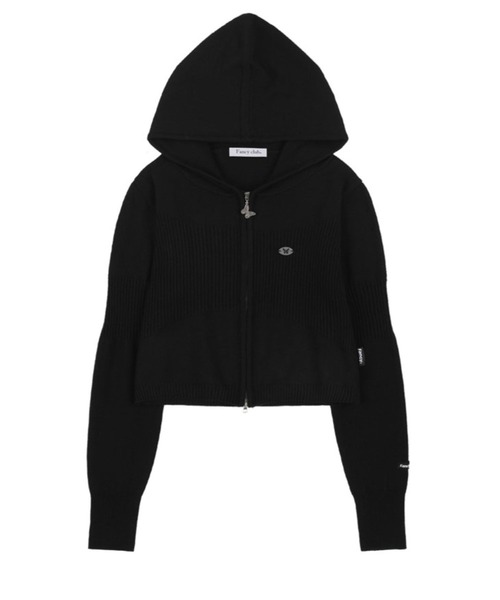 カーディガン NASTY FANCY CLUB／ HIKER ニット フードジップ レディース FANCY CLUB カーディガン NASTY CLUB／ HIKER ニット フード