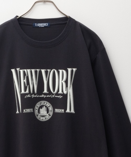 tシャツ T-GRAPHICS カレッジプリントL/S TEE メンズ レディース