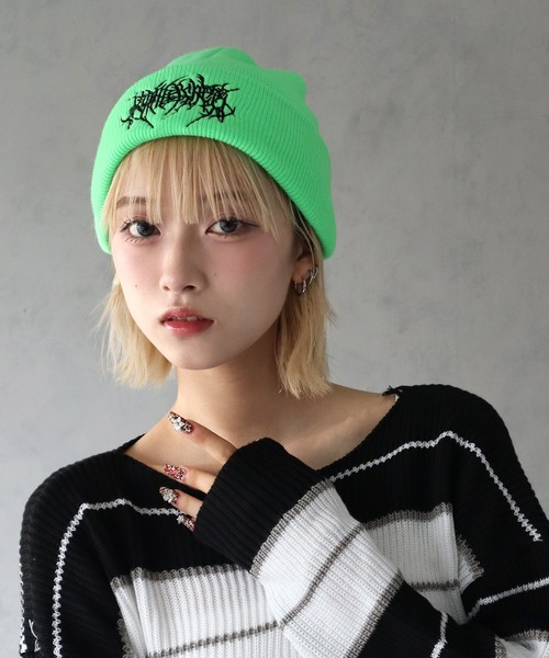 BARELY BLUE ニット帽 ニットキャップ 「 BARELY BLUE / ベアリー