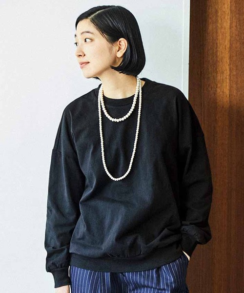 tシャツ ＴＨＲＥＥ　ＦＩＦＴＹ　ＳＴＡＮＤＡＲＤ　トレーナーみたいなＴシャツ レディース