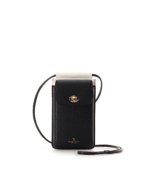 【美品】牛革　Samantha Thavasa バイカラーサイドショルダー Samantha Thavasa｜バイカラーサイド巾着 ショルダーバッグ