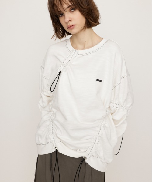 トレーナー スウェット ドローストリングスウェットトップス レディース SLY トレーナー スウェット DRAWSTRING SW TOPS ドロー
