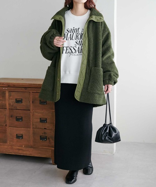 「DISCOAT」 コート MEDIUM カーキ レディース_画像2