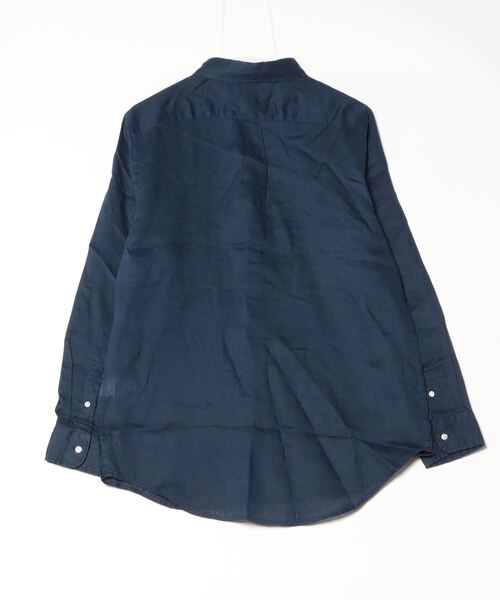 Polo Ralph Lauren ネイビーリネンシャツ 半袖　 レディース Bibian 比比昂 - 23184R POLO RALPH LAUREN ポロラルフローレン