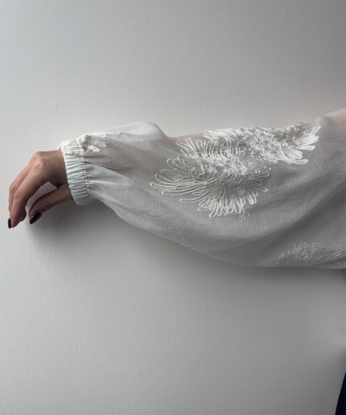 sov ソブ　刺繍付きシースルーブルゾン Sov.（ソブ）の「刺繍付きシースルーブルゾン（ブルゾン）」 - WEAR