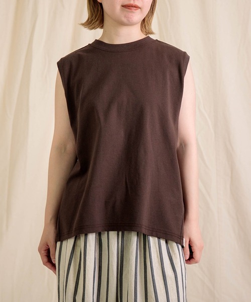 tシャツ 「Brocante / ブロカント」 ヴィンテージ天竺 ココンノースリーブ レディース