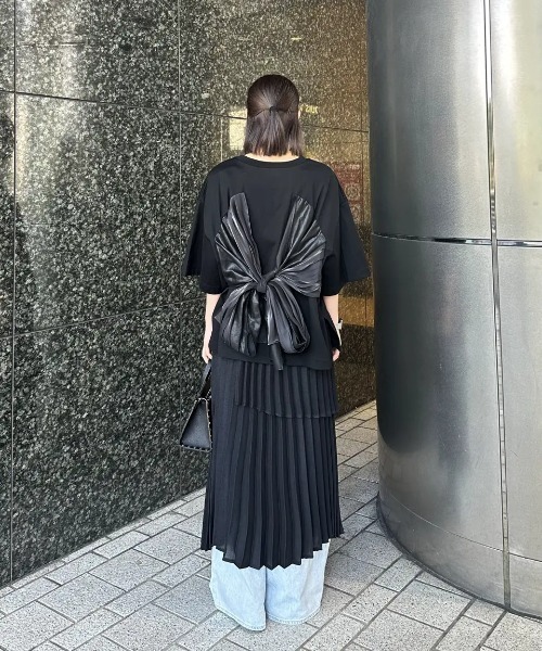 tシャツ (mici)BACK RIBBON S/S レディース ROSE BUD tシャツ (mici)BACK RIBBON S/S レディース : ZOZOTOWN