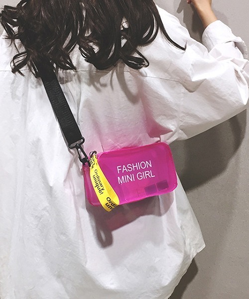 C.I.L ショルダーバッグ c.u.l ショルダーバッグ バッグ クリアバッグ レタリングデザイン