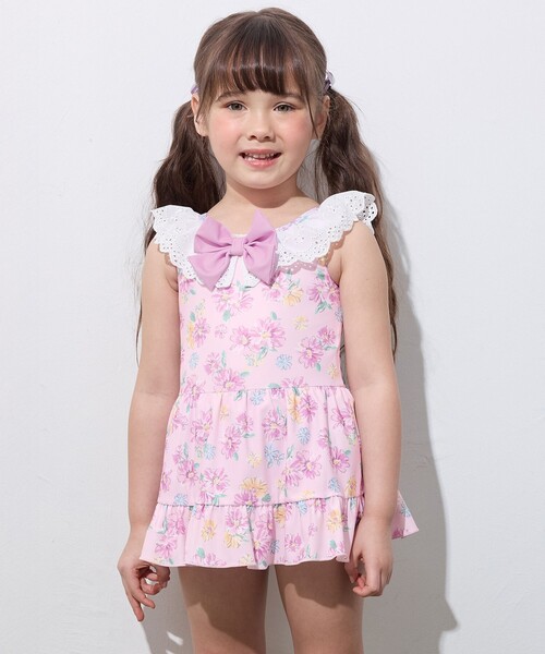 ANY（エニィ） 水着 花柄×レース ワンピース水着 キッズ 子供 女の子