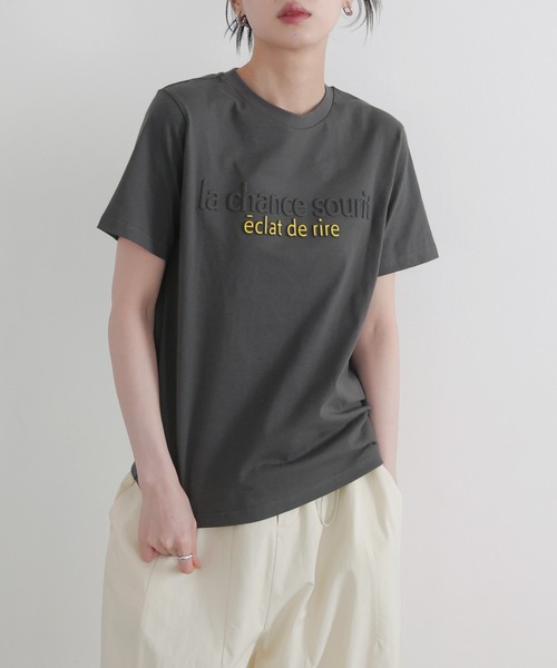 LIAN tシャツ コンパクトエンボスロゴT レディース : ZOZOTOWN