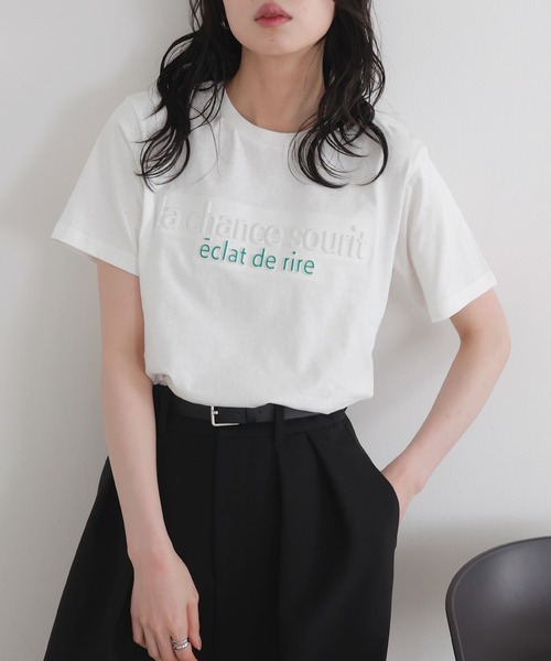 LIAN tシャツ コンパクトエンボスロゴT レディース : ZOZOTOWN