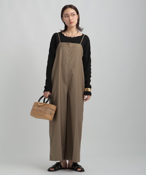 NEAT 21AW コットンサテン　オーバーオール NEAT｜COTTON SATIN │OVERALL - OLIVE｜PRODUCT｜Continuer Inc