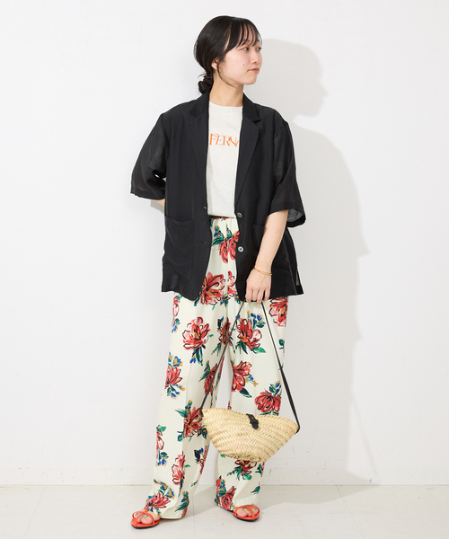 KECH LeS ESSENTIELS かごバッグ カゴバッグ RAFFIA LEATHER