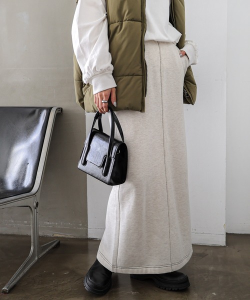 [andme] [alma design] узкая юбка L белый женский 