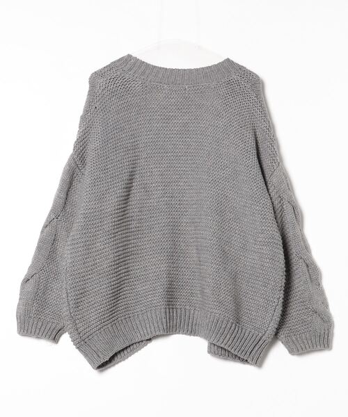 「TIENS ecoute」 ニットカーディガン MEDIUM グレー レディース_画像2