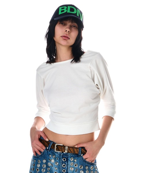 BEEDEN スウェット BEEDEN トレーナー スウェット RHINESTONE LOGO PARKER