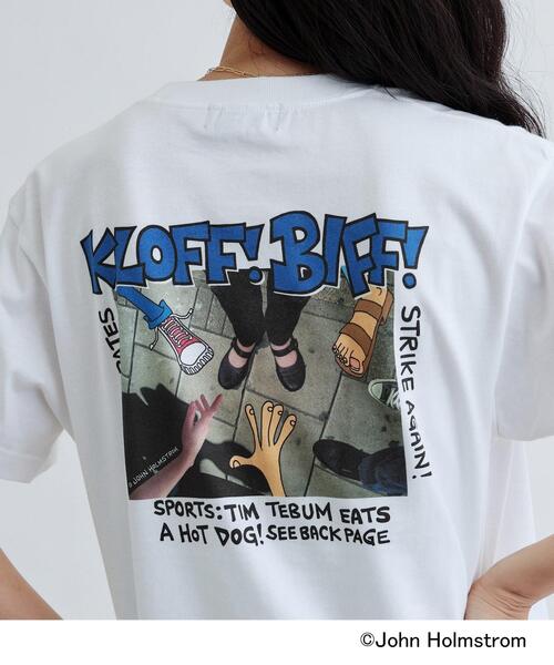 tシャツ 「GOOD ROCK SPEED×JOHN HOLMSTROM」KLOFF！ BIFF！ Tシャツ レディース