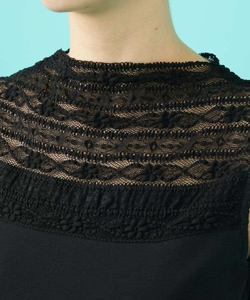 Jocomomola（ホコモモラ） tシャツ フライスフラワーレースタンク